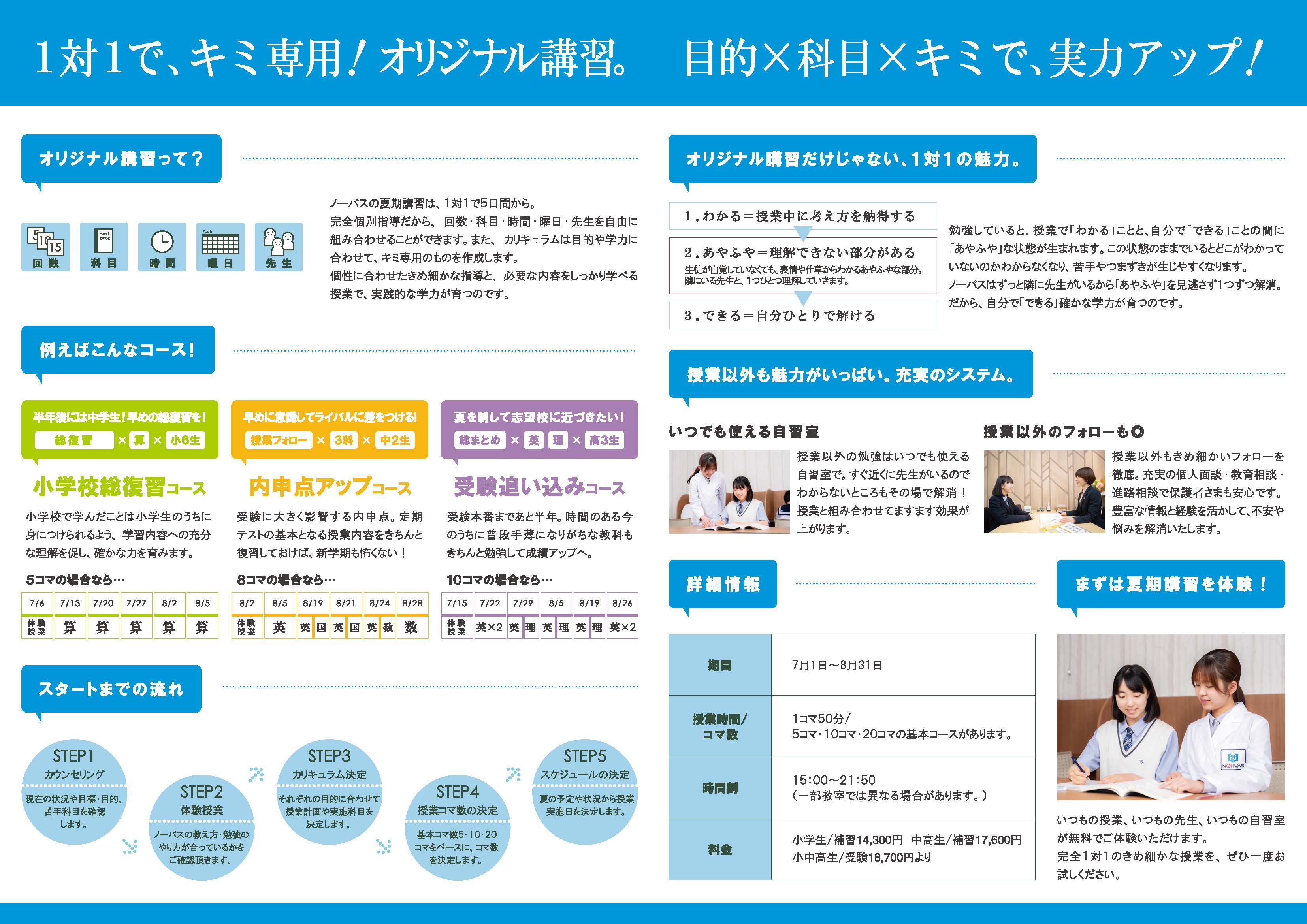 【2025年 夏期個別指導のご案内】画像